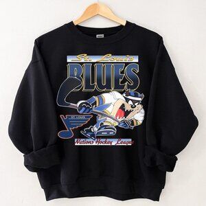 St Louis Blues Hockey Looney Tunes Taz sweatshirt shirt retro NHL robertpalmq13
